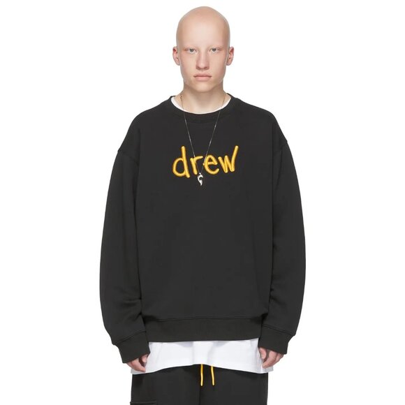 NWT Drew House Black Scribble Crewneck Sweatshirt,  Large - Picture 2 of 7